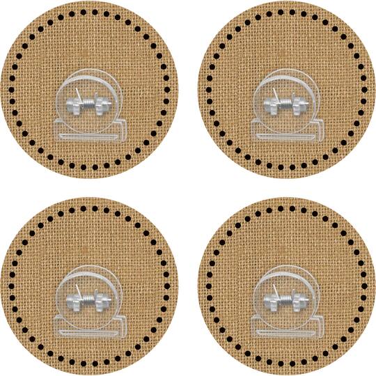 Teacher Created Resources Clingy Thingies® Burlap Design Clips, 3 Packs of 4